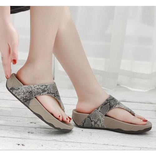 Women sandals fashion Leopard Beach Sandals Wedge Platform Thongs Slippers Flip Flops suummer shose for women s101