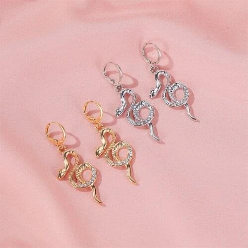 Animal Snake Tassel Earrings for Women Gold Silver Color Long Pendant Drop Earings Personality Ear Ring Jewelry Gift Brincos