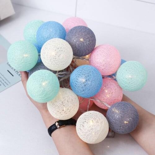 LED Light Cotton String Fairy Lights Snowflake Tree Christmas Home Decor