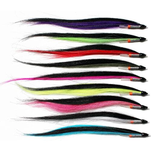 Tigofly 9 pcs/lot 9 colors Skinny Sunray Shadow Tube Fly Set 16-20cm For Salmon Trout Steelhead Fly Fishing Flies Lures Set