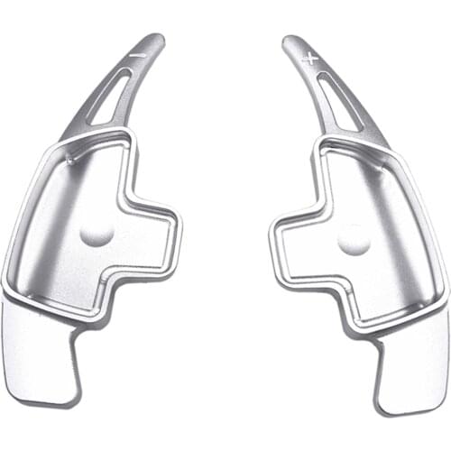 Silver Aluminum Alloy Steering Wheel Paddle Shifter Extensions for Benz A Class