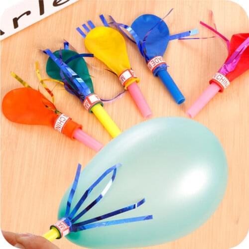 Blow Outs Whistle Balloon Party Horns Birthdays Celebrations For Children Gifts Fun Party Favors Assorted Colors