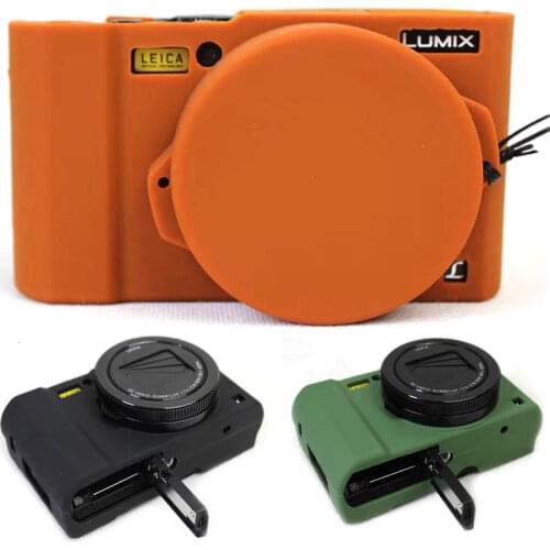 Nice Protective Body Cover Case for Panasonic Lumix LX10 Soft Silicone Camera Bag for Panasonic Lumix L-X10 with Rubber Lens Cap