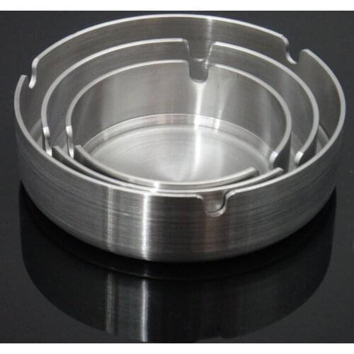 1PC Strong Stainless Steel Hotel Bar Home Ashtray Cigarette Ash Holder Storage Box LB 501