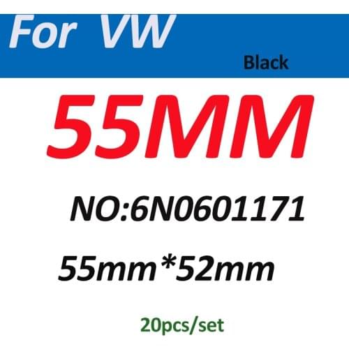 20pcs abs 55mm 5.5cm 6N0601171 Black Car Rims Covers Car Wheel Center Hub Caps For Passat B6 B7 CC MK5 MK6 Tiguan