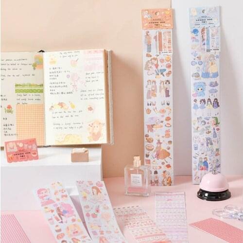 20packs/lot Lovely Cartoon Washi Masking Tape Stickers Scrapbooking Stationery Decorative Long Strip Of Tape