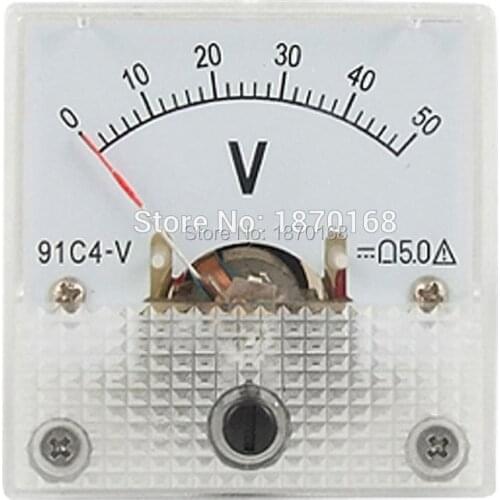91C4 Class 2.5 Accuracy DC 0-50 Voltage Volt Panel Meter