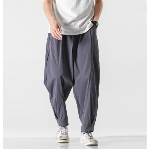 Pants Mens Summer Solid Color Length Loose Straight Cargo Casual Turnip Sport Hip Hop Tidal Current Streetwear Surprise Price