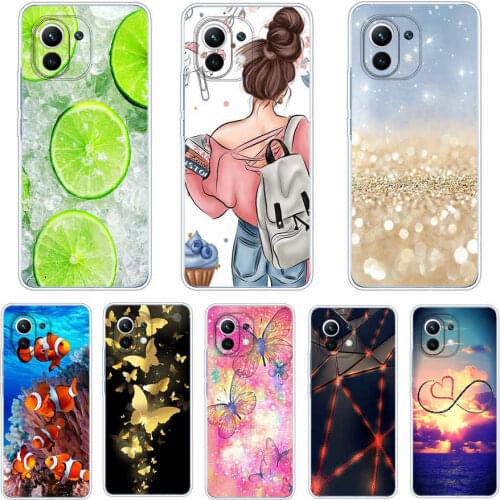 For xiaomi Mi 11 Mi 11 Lite 5G 4G Case Back For Xiaomi Mi 11 Lite Phone Cover Silicon Funda black tpu case