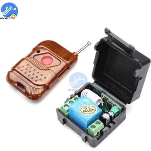 DC 12V 1 CH Wireless Switch Module Remote Control Transmitter Receiver for Smart Home Garage