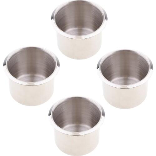 4pcs 68mm Stainless Steel Boat RV Cup Drink Bottle Holder Corrosion Protect