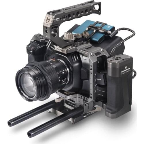 Tilta BMPCC 4K Cage TA-T01-A-G Full Cage SSD Drive Holder Top Handle Wooden side handle for BlackMagic Pocket BMPCC 4K 6k Camera