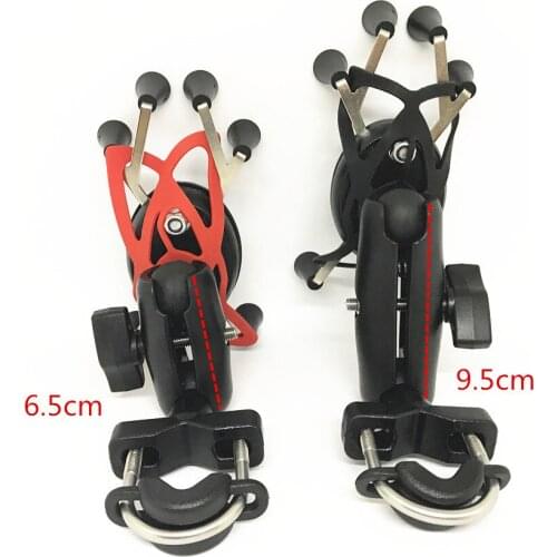 Motorcycle Handlebar Mount Phone Holder Double Socket Arm Phone Stand For Gopro Smart phone Holder GPS