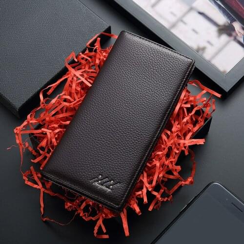 Genuine Leather Long Mens Wallet Multiple Styles Are Optional Cowhide Business Leisure Multi-card Purse