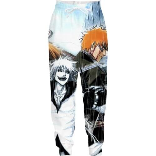 Jumeast Brand Men/Women 3D Printed Cartoon Anime Bleach Casual Long Pants Sport Pullover Length Sweatpants Fashion Trousers