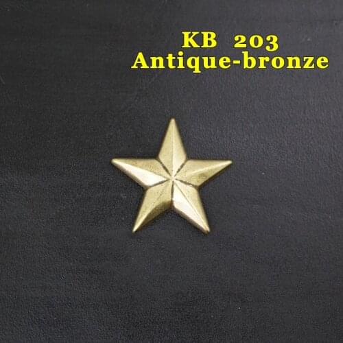 KB203) Wholesale 50pc 1''(2.6cm) Western Star Concho Saddle Concho Leathercraft Antique-bronze