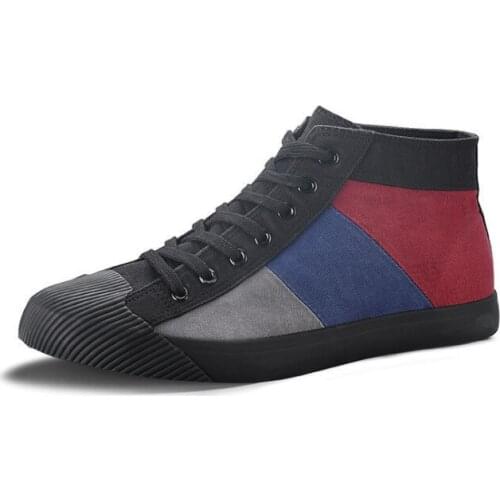 2021 Mens Fashion Casual Canvas Shoes High Top Sneaker Spring New Male Shoes Autumn Non-slip Walking Footwear Zapatillas