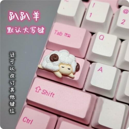 Pbt Keycaps For Mechanical Keyboard Resin Dedicated R4 Height Handmade Customized Personalized Pink Anime Universal