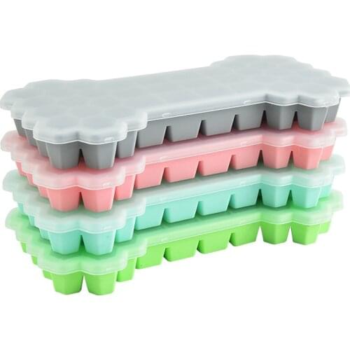 Creative Ice Cube Tray Honeycomb Ice Cube Mold Food Grade Flexible Silicone Ice Molds for Whiskey Cocktail Wholesale DropShip