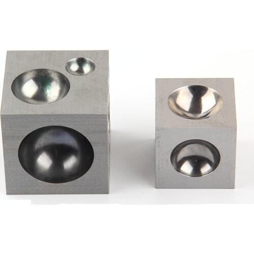 Square Dapping Block With 21 Round Cavities Metal Forming Tools For Jewelers