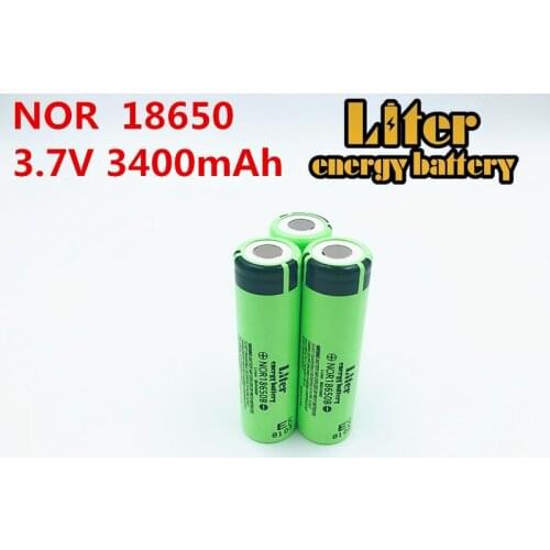 Liter energy battery 100% original 6PCS 3.7V 3400MAH NOR18650B battery 18650 lithium-ion Rechargebale battery for tablet pc
