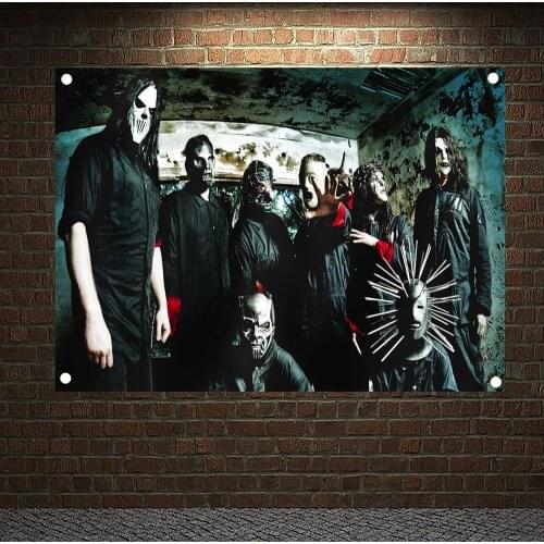 Metal Band Rock Music Posters Canvas Painting Wall Home Bar Banners Wall Decor Gift Home Decor Flag Tapestry Wall Sticker A8