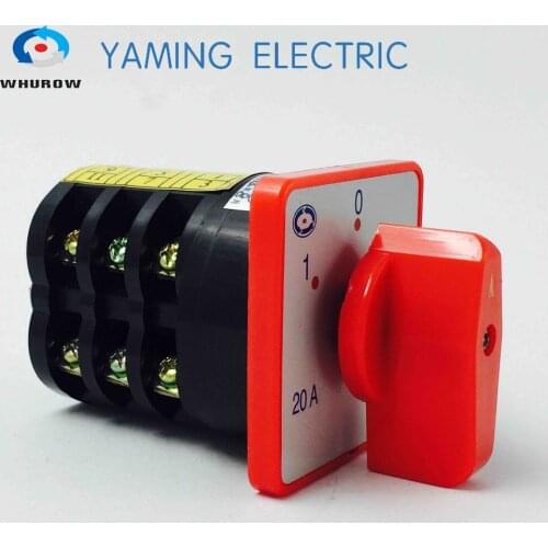 20A 4KW Transfer switch 3 phases 12 terminals 380V changeover cam rotary switch HZ5-20/4 M05