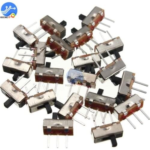 20PCS SS12D00G3 Slide Switch 2 Position SPDT 1P2T 3Pin PCB Panel Mini Vertical Toggle Switches For DIY Electronic Accessories
