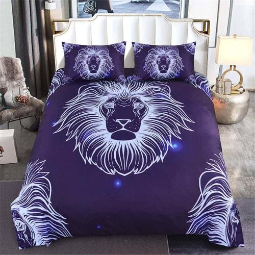 Simple Fashion Flamingo Down Quilt Cover Bedding Cover Animal Lion King Queen Bedding Cover Printed Quilt
