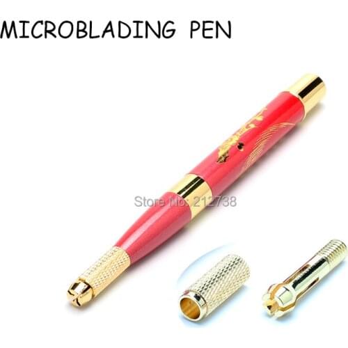 New Professional 1pc 3D permanent makeup microblade pen caneta tebori manual tattoo pen for sale with 2 pcs needl free shipping
