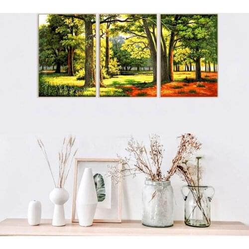 RUOPOTY 3PC Seaside Paint By Numbers Three fights Landscape Draw By Number On Canvas Tree For Home Wall Decorations Living Room