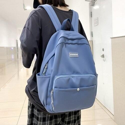 School Backpack Simple Large Capacity Womens Backpacks for Girls Teenager Students Trend Wild Schoolbag Travel Female Bags