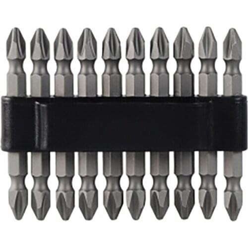 SCANS 65MM cross PH2 impact screwdriver bit screwdriver bit strong magnetic drill bit double head drill bit 10 sets