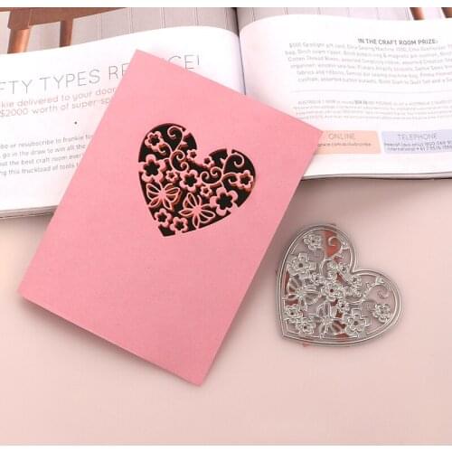 040179 flower hollow-out heart stencil metal Cutting dies for DIY papercraft project Scrapbook Paper Album greeting cards