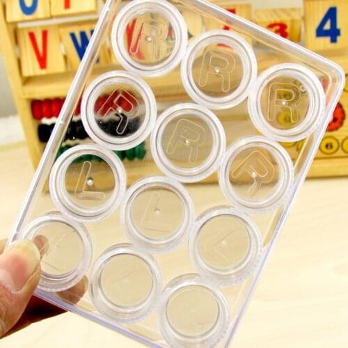 12pcs/set Glasses Cosmetic Contact Lens Box Simple Transparent Leakproof Portable Storage Eye Care Kit Organizer Container