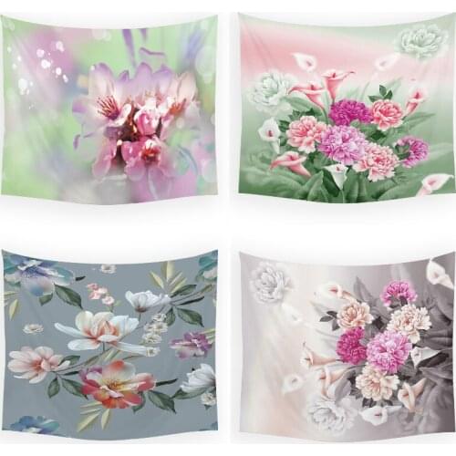 3D flowers wall hanging home large beach towels india Room decor Wall tapestry aesthetic room decor Hippie kawaii tapestry Home