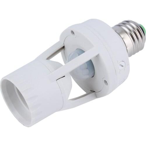 AC 110-220V 360 Degrees PIR Induction Motion Sensor IR infrared Human E27 Plug Socket Switch Base Led Bulb light Lamp Holder Hot