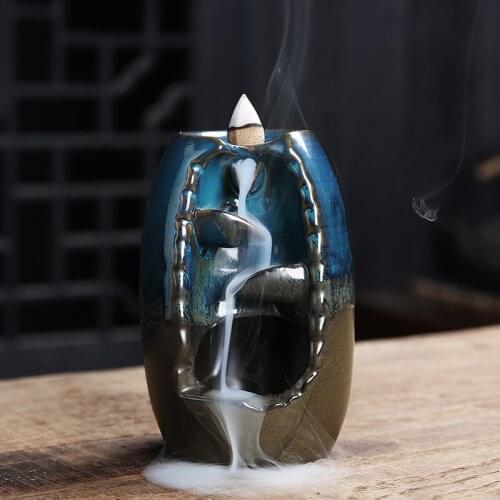 Antique backflow incense burner stove creative kiln Moutain flowing water burners sandalwood incense household furnishings