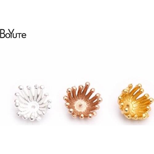 BoYuTe 200Pcs Metal Alloy 11MM Flower Stamen Pistil Bead Caps Diy Hand Made Jewelry Findings Components