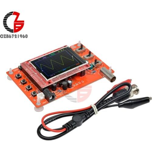 2.4" Digital Oscilloscope Scope Tester Meter 200KHz 1Msps TFT LCD Display with Alligator Clip for Arduino ARM Detection