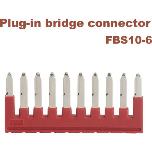 FBS10-6 Spring Terminal central connector ST-4 din rail terminals block bornier Plug-in bridge center short connection strip