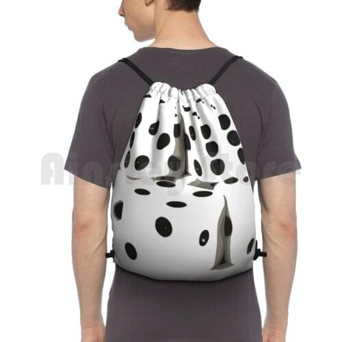 Casino Dice Backpack Drawstring Bags Gym Bag Waterproof Dice Game Lottery Video Games Board Board Games Fun Toy Dnd Roll