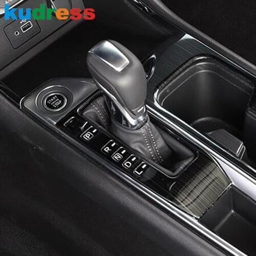 Car Interior Gear Shift Panel Cover Trim For Nissan Sentra Bluebird Sylphy Almera 2020 2021 Stainless Steel Accessories LHD