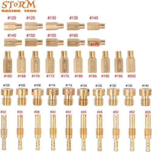 Motorcycle Carburetor Carburedor Main Jet Kit Set Slow/Pilot Jet Main Jets Injectors Nozzle For PWK Mikuni OKO Keihin KOSO Carb