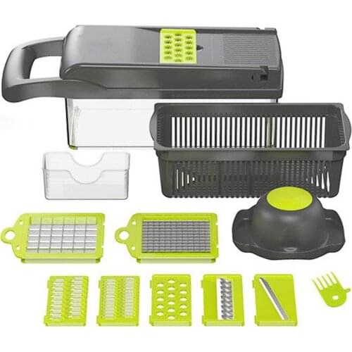 Mandoline Vegetable Fruit Slicer Grater Cutter Peeler Multifunctional Potato Peeler Carrot Grater Drain Basket Kitchen Tool