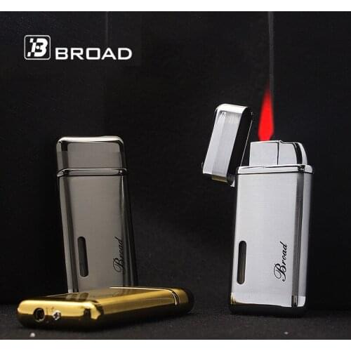 2021 New Square Mini Torch Gas Lighter 1300C Butane Turbo Lighter Metal Smoking Accessories Cigarettes Lighters Gadgets For Men