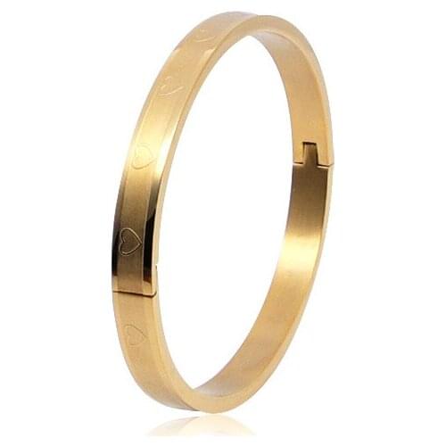 New Middle Frosted Heart Bracelets & Bangle for Women And Men And Kids Stainless Steel Jewelry Parent-Child And Couple Bangle