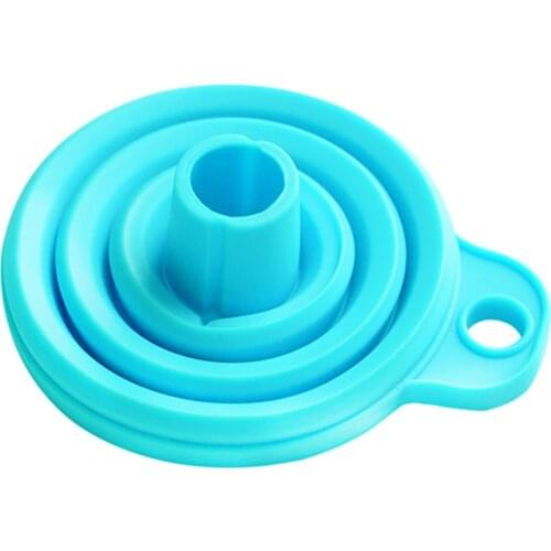 New-Kitchen Silicone Cooking Gadget Funnel Blue