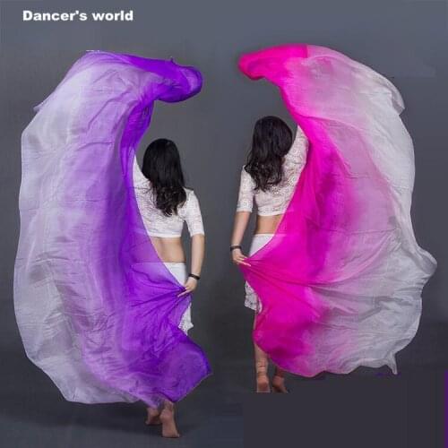 Wholesale belly dance veil girls silk colors veil for women belly dance accessories dancers belly dance performance veils M/L