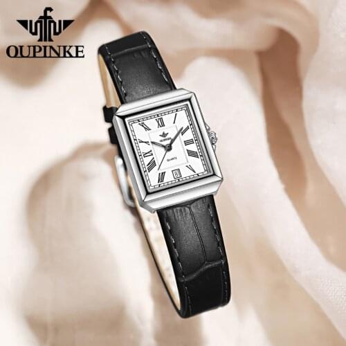 Oupinke Ladies Watch With Leather Strap